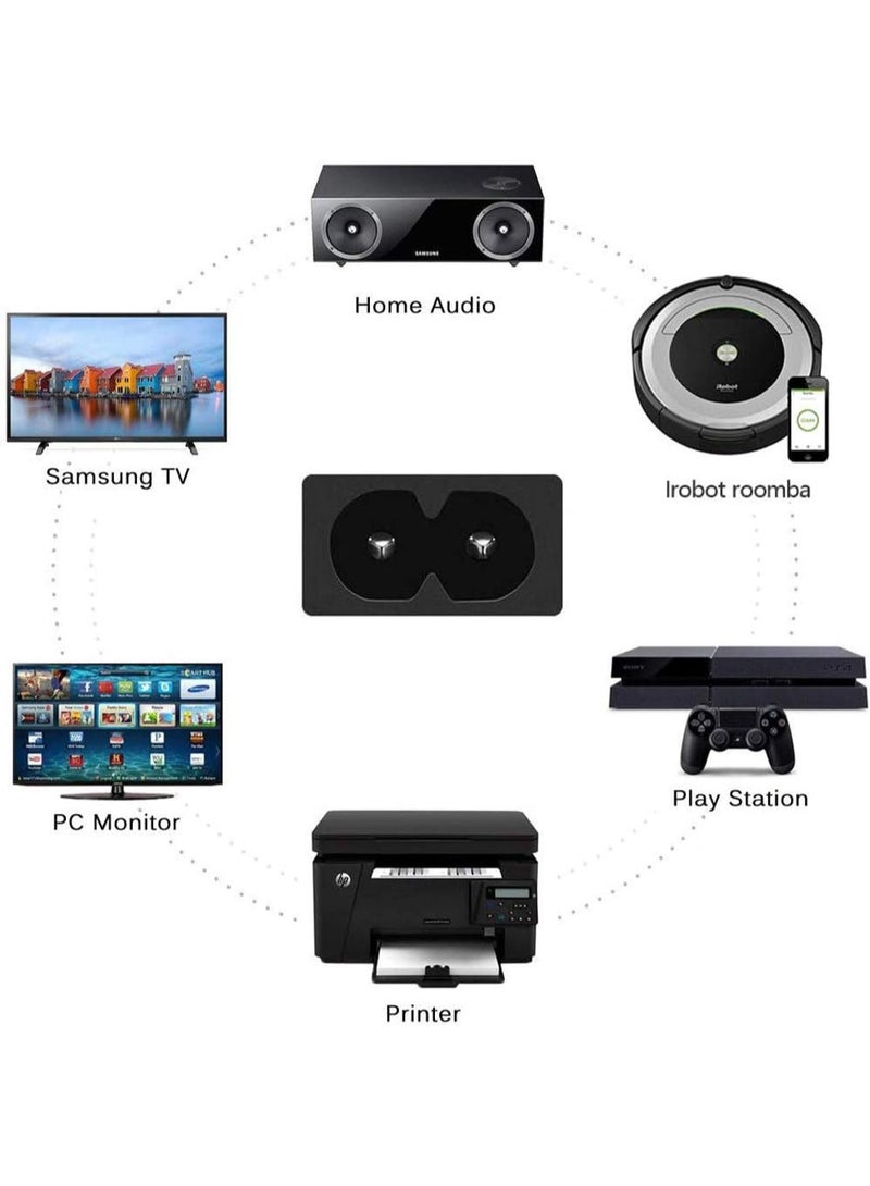سالاب كابل طاقة ثنائي الأطراف (3 أمتار) لطابعات HP Envy/OfficeJet، وCanon Pixma/Maxify، وEpson، وBrother، وDymo Labelwriter، وSony PlayStation 2/3/4 (PS2/PS3/PS4)، وXbox One X، وXbox 1s. - Image 4