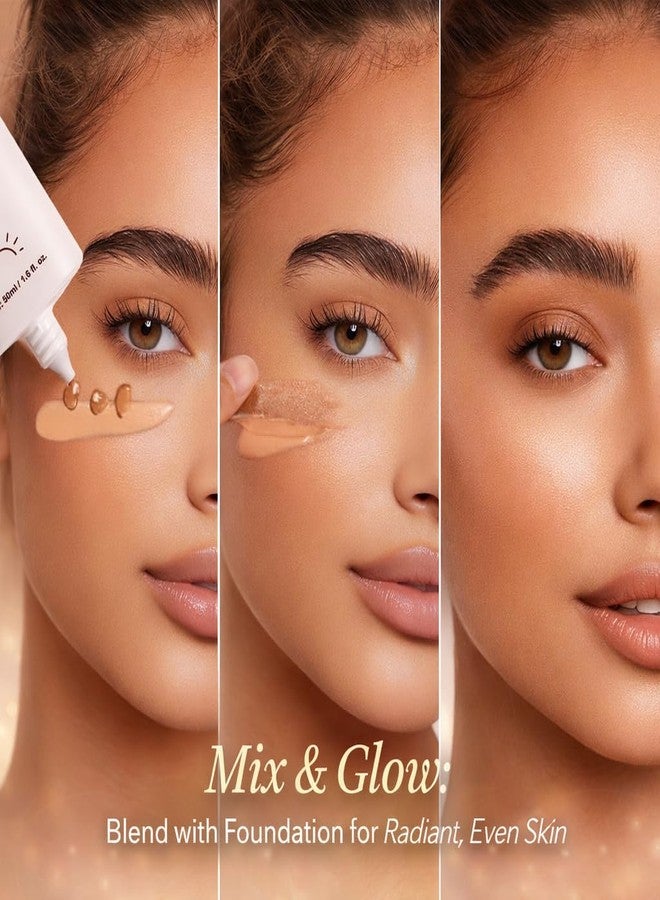 GOERTI Glow Bronzing Drops - Liquid Luminizer Bronzer for Face or Body Lightweight Shimmer Serum for a Dewy, Moisturizing Highlighter Makeup Sun-Kissed Look and Natural Radiance 1.6 Fl Oz (01#/ Champagne) - Image 4