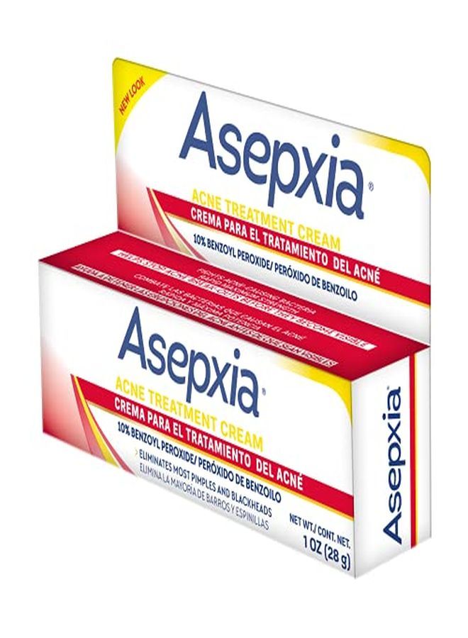 Asepxia كريم علاج البثور لعلاج حب الشباب والرؤوس السوداء مع 10% بنزويل بيروكسايد، 1 أونصة - Image 3