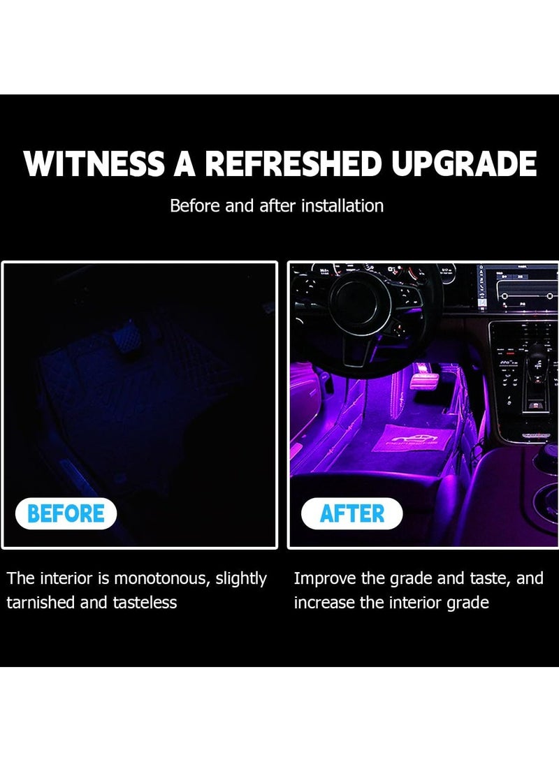 CMGTYYD Car Interior LED, Waterproof LED Strip for Car Interior, USB Powered Ambient Footwell Lights, Customizable Colors, Easy Installation, Universal for Cars, ATVs, RVs (Pink Purple 5V) - Image 2
