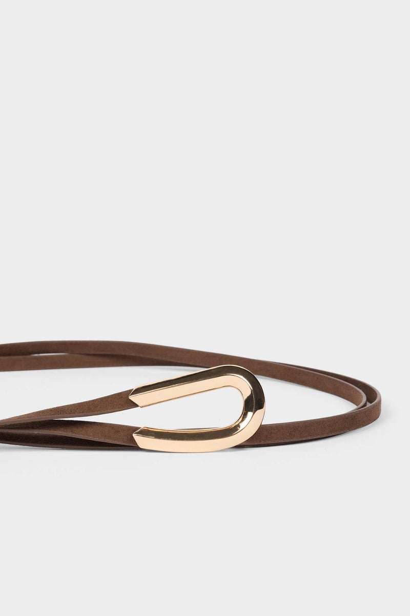 DeFacto Woman Rectangle Clasp Faux Leather Classic Belt - Image 2