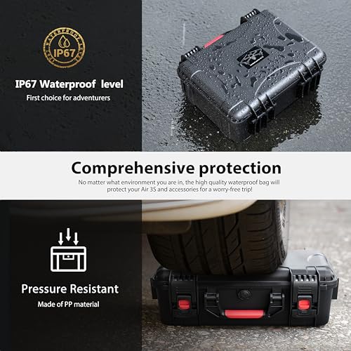 STARTRC حافظة STARTRC Air 3S، حافظة صلبة مقاومة للماء لجهاز DJI Fly More Combo، متوافقة مع الملحقات، جهاز التحكم RC 2/RC/RC-N3/N2، محطة الشحن - Image 3