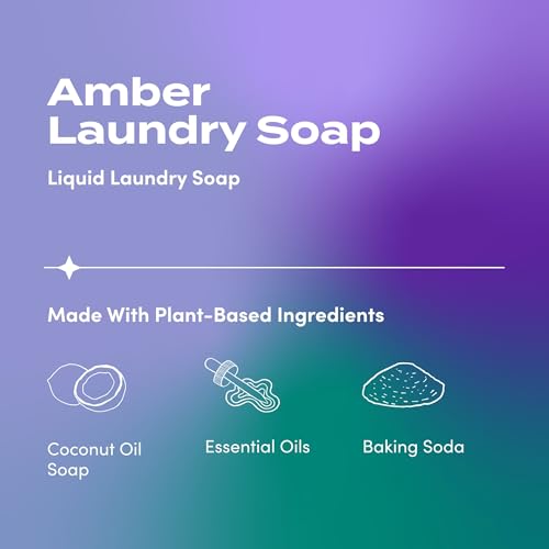 ZUM Indigo Wild Zum Clean Laundry Soap - Plant-Based Liquid Laundry Soap - Contains Baking Soda, Essential Oils & Saponified Coconut Oil - Amber - 64 fl oz - Image 2