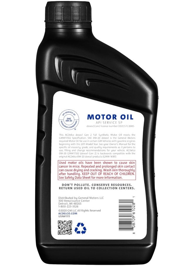 ACDelco - ACDelco 0W20 Full Synthetic dexos (USA) - Image 1