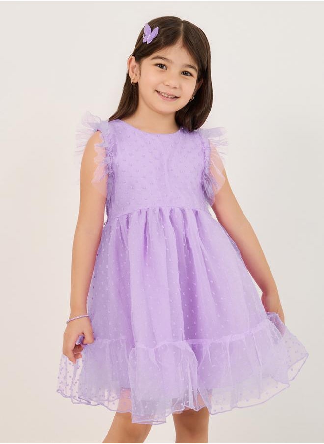 Styli Lavender Ruffle Dress  - Image 1
