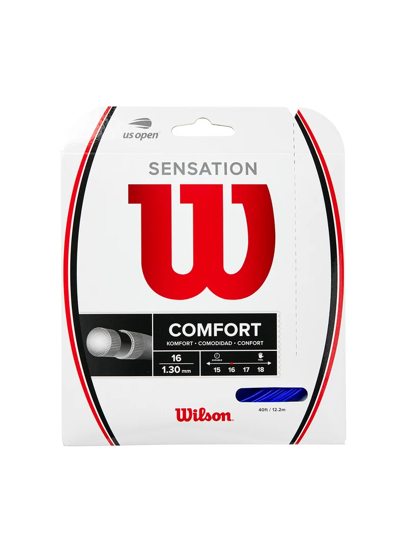 Wilson Sensation Tennis String Gauge 16 (1.34mm) - Set 40 ft / 12.2 m, Blue