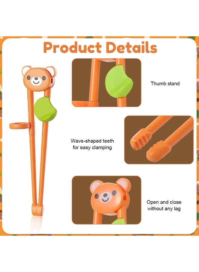 HANNEA® 3 Pairs Cartoon Kids Chopsticks, Reusable Training Chopsticks for Kids Toddlers, Food Grade, BPA-free Anti-slip Hinged Chopsticks Training Self-feeding for Beginners - Image 5