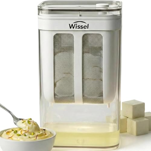 Wissel Paneer Maker and Hung Curd Maker for Homemade Thick Greek Yoghurt & Shrikhand | Stainless Steel Mesh Yogurt Strainer | BPA-Free Plastic Container Whey Separator | Kitchen Essentials - Image 1