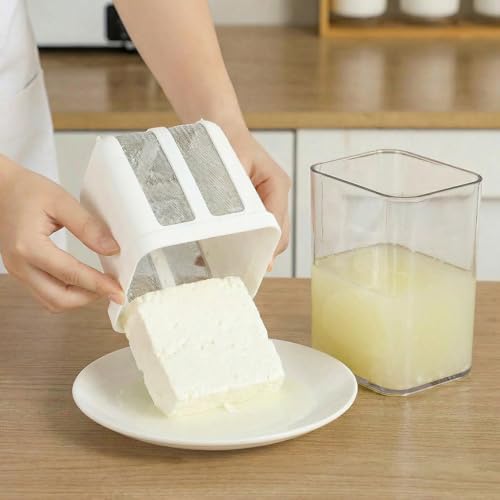 Wissel Paneer Maker and Hung Curd Maker for Homemade Thick Greek Yoghurt & Shrikhand | Stainless Steel Mesh Yogurt Strainer | BPA-Free Plastic Container Whey Separator | Kitchen Essentials - Image 2
