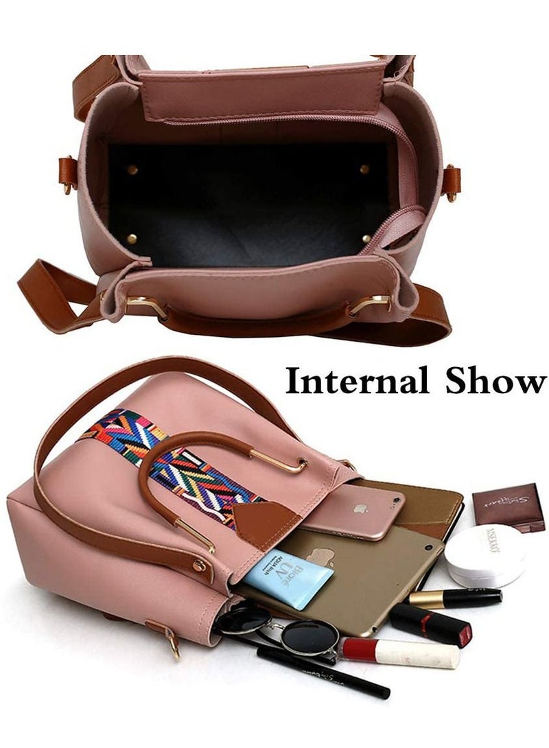 4-Piece Double Zipper Bags Multicolour