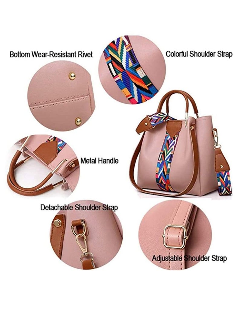 4-Piece Double Zipper Bags Multicolour