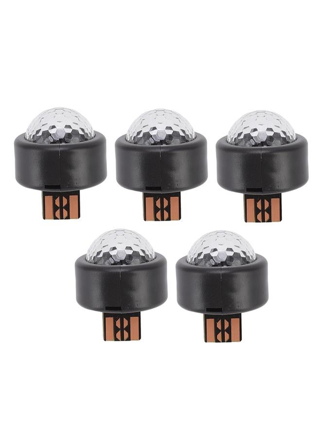 xozgdovg 5pcs USB Mini Disco Ball Light RGB Atmosphere Portable DJ Stage Lamp for Car Home KTV - Image 2