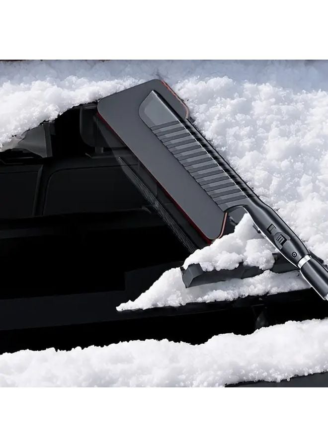 Retractable Snow Shovel Detachable Multi Functional Tool With Ice Scraper Ergonomic Handle - Image 3