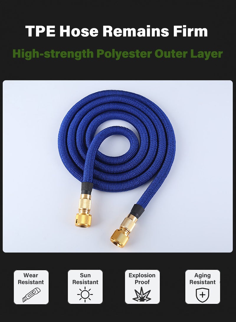 OSSO Flexible Telescopic Garden Hose Water Pipe Portable Patio Hose with Maximum Length 30M Sun Protection Wear-resistant Water Hose for Lawn Garden Yard Watering Pet Washing 10M - 30M - Image 5