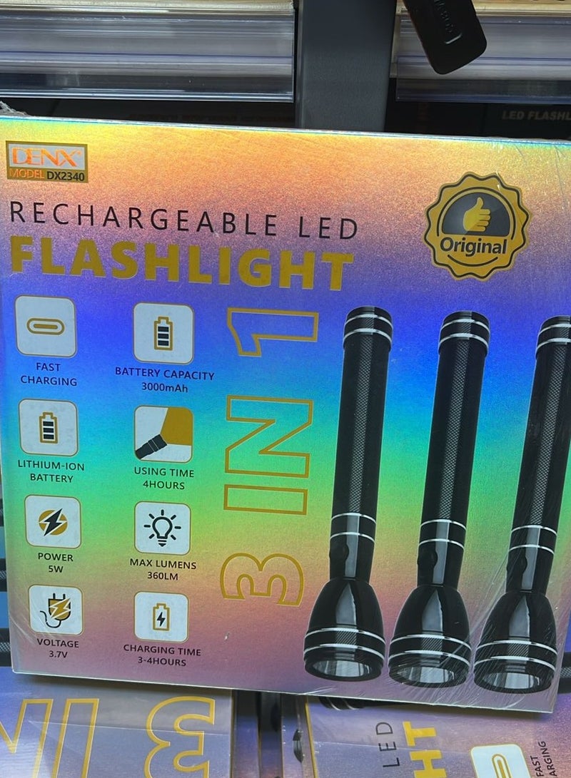 دينكس مصباح LED قابل لإعادة الشحن 