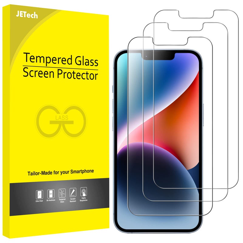 JETech Screen Protector for iPhone 17e 2026 iPhone 16e iPhone 14 Tempered Glass Film 61Inch Display 3Pack - Image 2