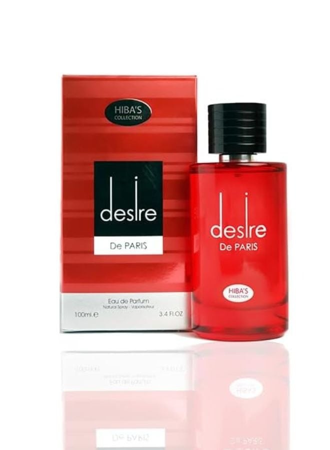 HIBA'S COLLECTION HIBA'S COLLECTION Desire De Paris Eau de Parfum Natural Spray for Men - 100ml (3.4 fl oz) - Captivating, Sophisticated, and Long-Lasting Fragrance - Image 1