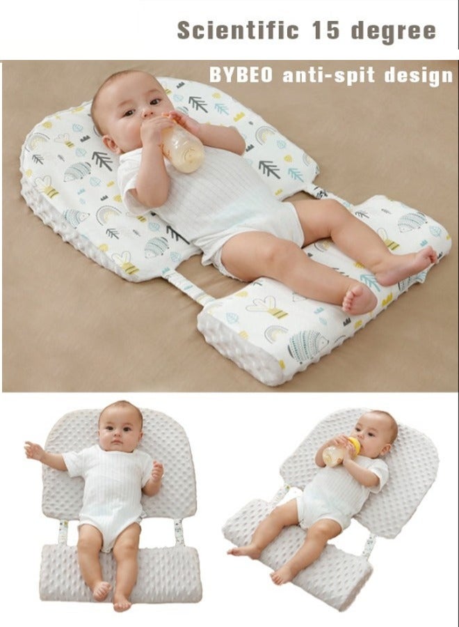 Baby Wedge Pillow,Crib Infant Anti-slip Nursing Pillows, Infant Sleeping Wedge Pillow Anti Vomit Milk Pillows 15-Degree Incline for Better Night's Sleep, Prevent Sliding - Image 1