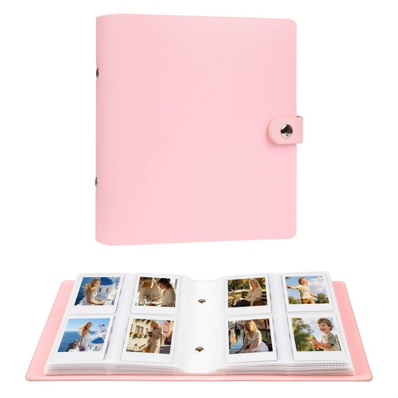 Ruibytree 320 Pockets Photo Album for Fujifilm Instax Mini LiPlay 12 11 9 8 40 41 99 Evo 7S Instant Film Camera, PU Leather Cover Photo Book for Polaroid 2x3 Pictures, Pink - Image 1
