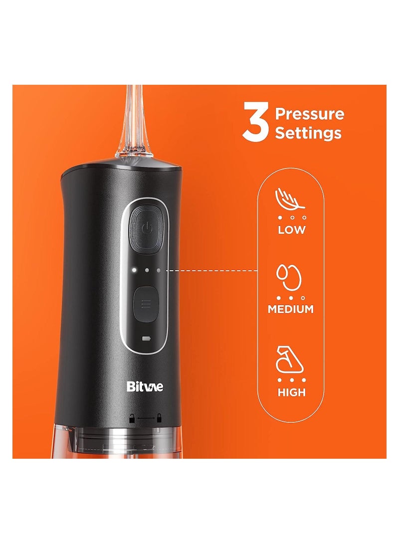 Bitvae Water Flosser Professional for Teeth, Portable IPX7 Waterproof 260ML Water Teeth Cleaner Picks, 3 Cleaning Modes 6 Jet Tips, USB Rechargeable Water Dental Picks for Cleaning - Image 5