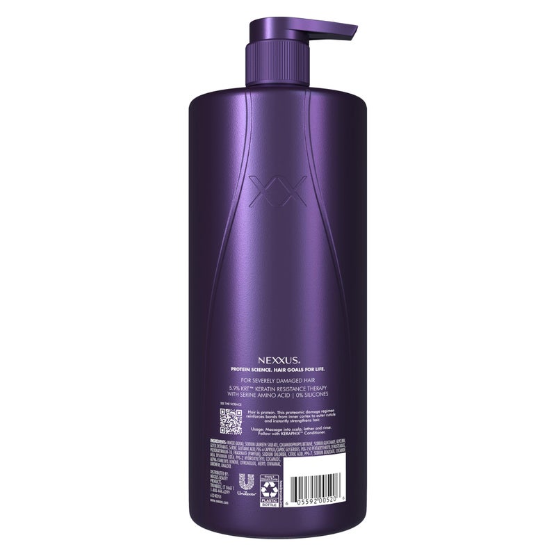 Nexxus Keraphix Shampoo With ProteinFusion for Damaged Hair Keratin Protein, Black Rice, Silicone-Free 33.8 oz - Image 2