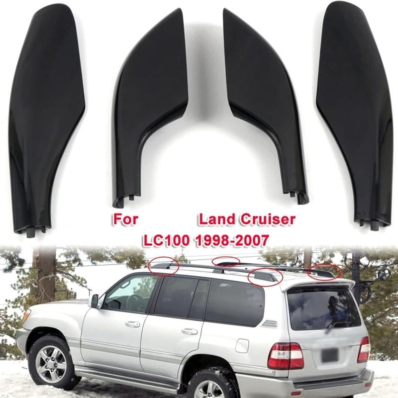 Wivplex 4PCS Black Roof Rack Rail End Cover for Toyota Land Cruiser - Image 4