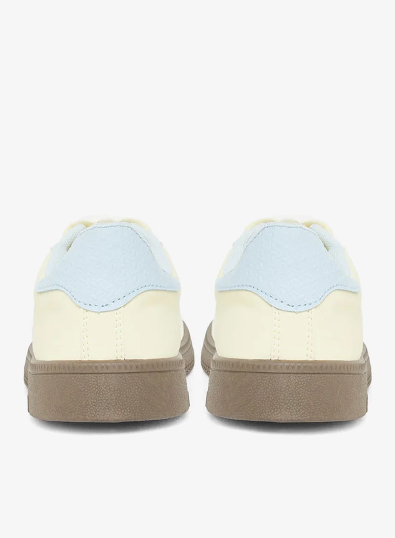 Styli  Striped Lace Up Flatform Sneakers for Women | Best Price UAE