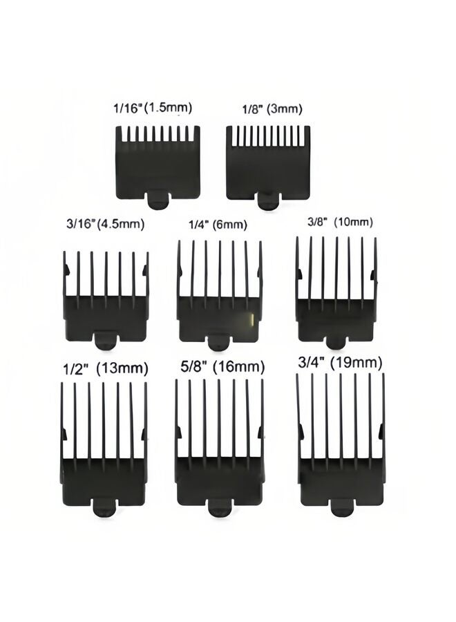 LAMAY 8pcs Hair Clipper Guard Guide Combs, Hair Clipper Cutting Guide Combs - From 1/16" to 3/4" with Screwdriver, 2 Guard Set, Fits Most Hair Clippers - Image 2