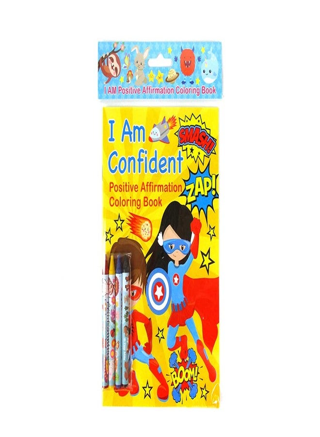 TINYMILLS Positive Affirmation Coloring Books with 12 Books and 48 Crayons, Wellness and Mindfulness Activity for Kids Promoting Confidence and Positive Attitude - Image 4