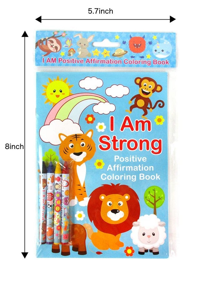 TINYMILLS Positive Affirmation Coloring Books with 12 Books and 48 Crayons, Wellness and Mindfulness Activity for Kids Promoting Confidence and Positive Attitude - Image 3