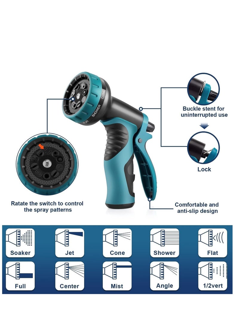 ULHYC Garden Hose, 100 FT Expandable Water Hose, Green Garden Hose With Multi Pattern Sprayer | Water Hose For All Gardening and Outdoor Needs | Premium Quality Green Garden Hose(100FT/30M) - Image 3