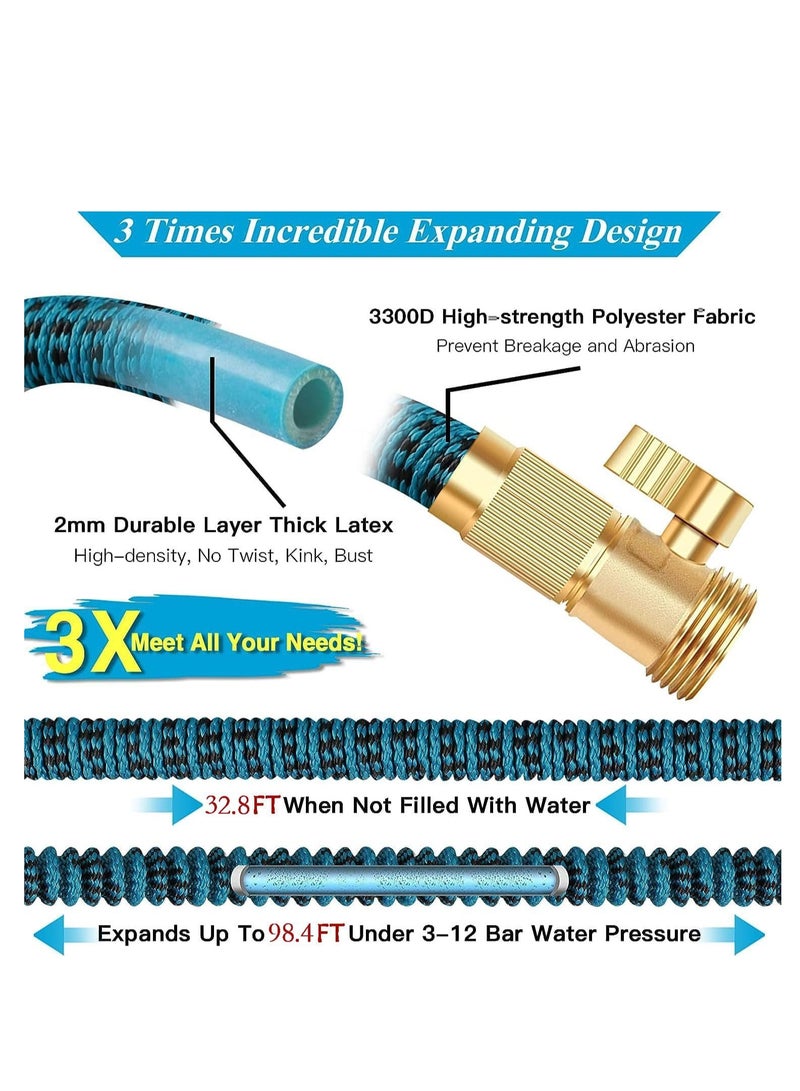 ULHYC Garden Hose, 100 FT Expandable Water Hose, Green Garden Hose With Multi Pattern Sprayer | Water Hose For All Gardening and Outdoor Needs | Premium Quality Green Garden Hose(100FT/30M) - Image 5
