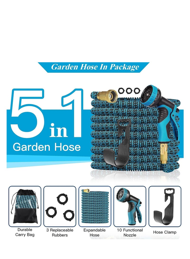 ULHYC Garden Hose, 100 FT Expandable Water Hose, Green Garden Hose With Multi Pattern Sprayer | Water Hose For All Gardening and Outdoor Needs | Premium Quality Green Garden Hose(100FT/30M) - Image 2