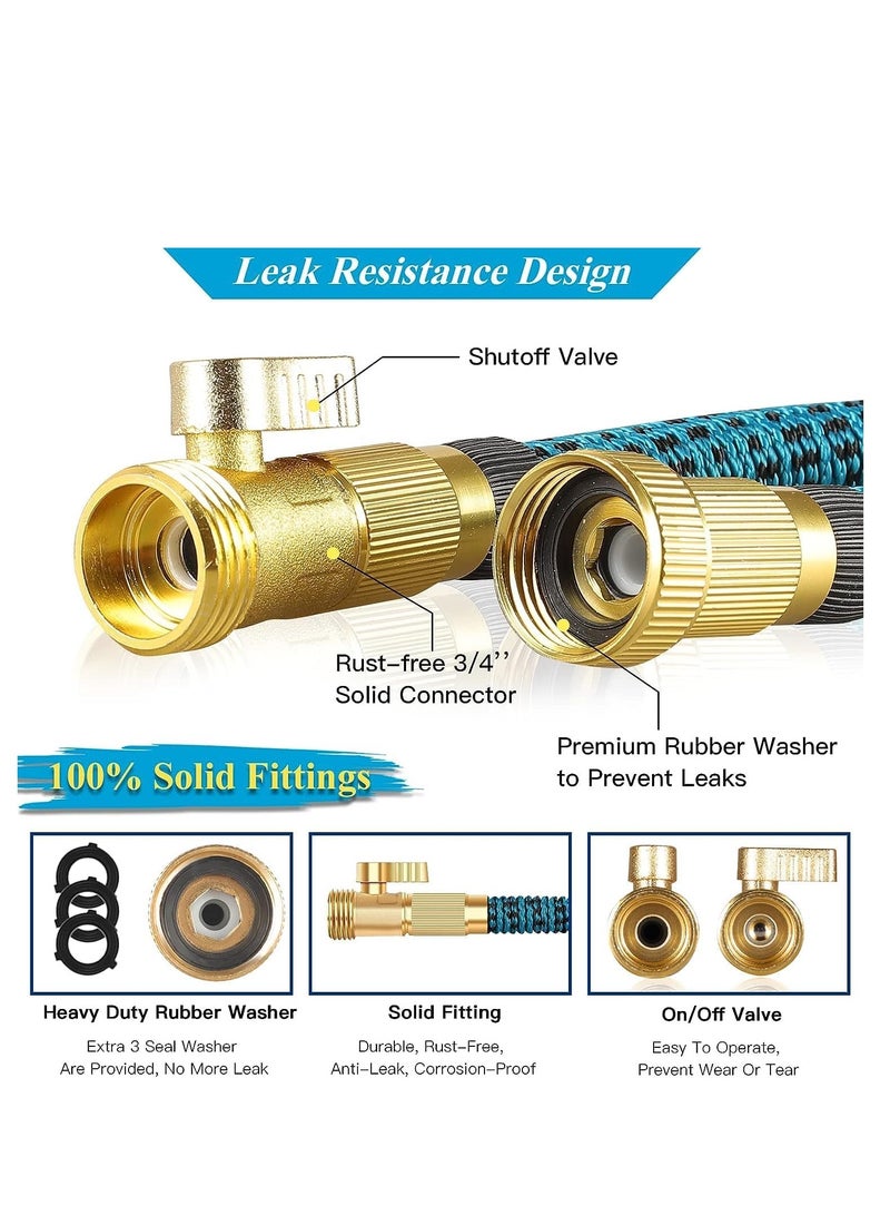 ULHYC Garden Hose, 100 FT Expandable Water Hose, Green Garden Hose With Multi Pattern Sprayer | Water Hose For All Gardening and Outdoor Needs | Premium Quality Green Garden Hose(100FT/30M) - Image 4