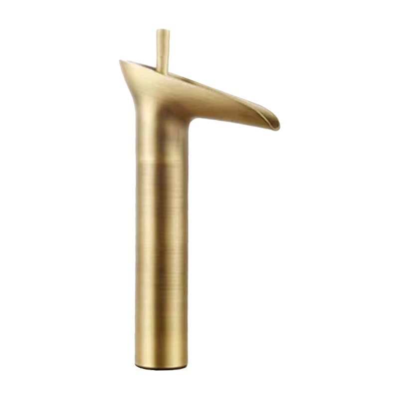 Vintage Style Waterfall Faucet Bathroom Sink Faucet Brass Basin Water Tap High Single Lever Mixer Tap Hot & Cold Mix Washbasin Tap With 2 Hose - Image 1