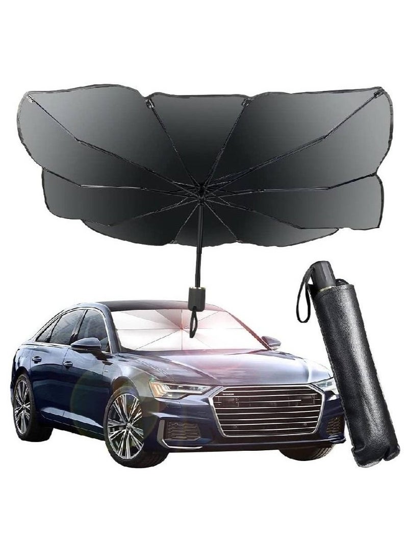 جينيكست سيارة الشمس الظل الزجاج الأمامي الزجاج الأمامي ظلة عاكسة للسيارة كتل الأشعة فوق البنفسجية ، مظلة قناع غطاء قابلة للطي - Image 1