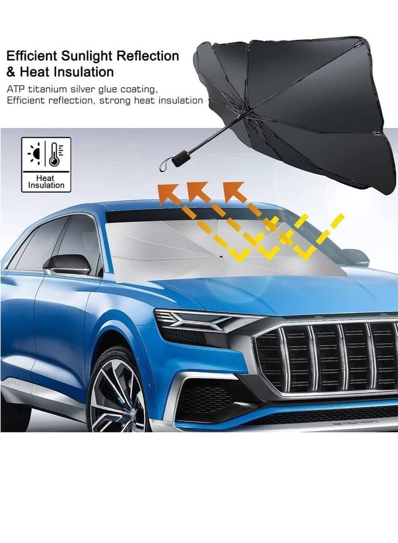 جينيكست سيارة الشمس الظل الزجاج الأمامي الزجاج الأمامي ظلة عاكسة للسيارة كتل الأشعة فوق البنفسجية ، مظلة قناع غطاء قابلة للطي - Image 2