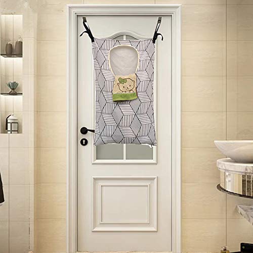Amlrt HDHYK Adjustable Space Saving Door Hanging Laundry Hamper with Stainless Steel Hooks - Image 4