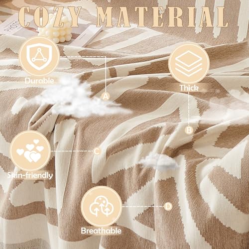 HANDONTIME Sofa Covers for Sectional Sofa Set Boho Couch Cover for Dogs Khaki Throw Couch Cover with Tassel Loveseat Covers Futon Cover L Shaped Cover Washable Chenille Couch Protector, 71" X118" - Image 4
