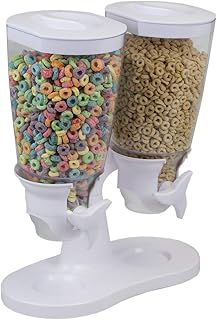 Home Basics Home Basics Double Cereal Dispenser, White - Image 1