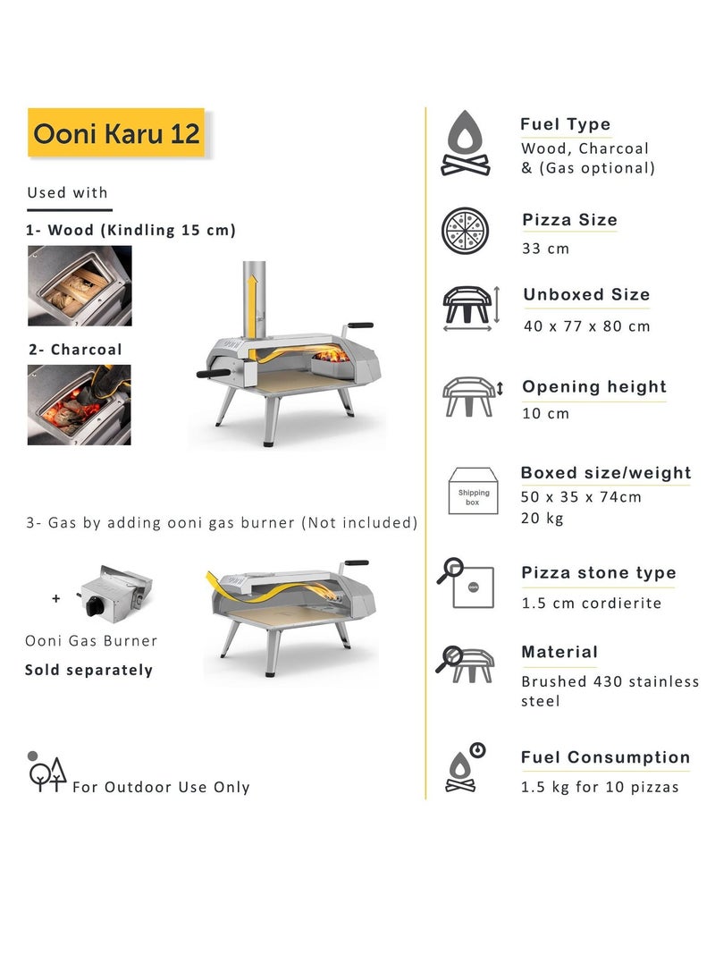 ooni - 12 Multi-Fuel Outdoor Pizza Oven - Image 1