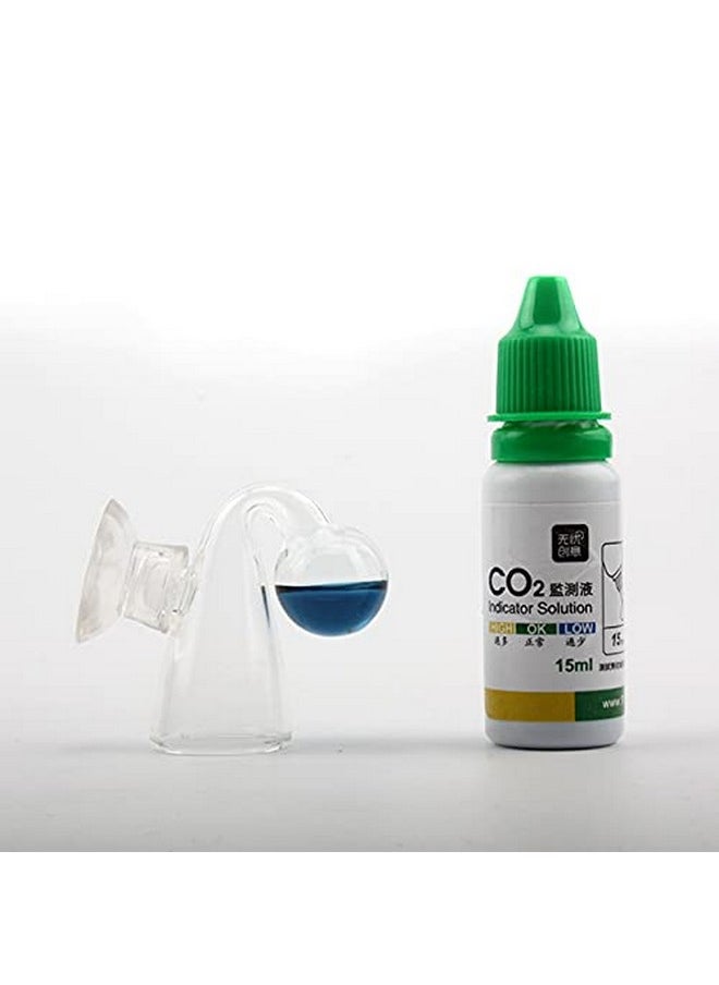 VAYINATO Vayinato Aquarium Co2 Indicator Liquid Solution (15Ml) and Drop Checker Indicator Monitor (Glass)  - Image 5