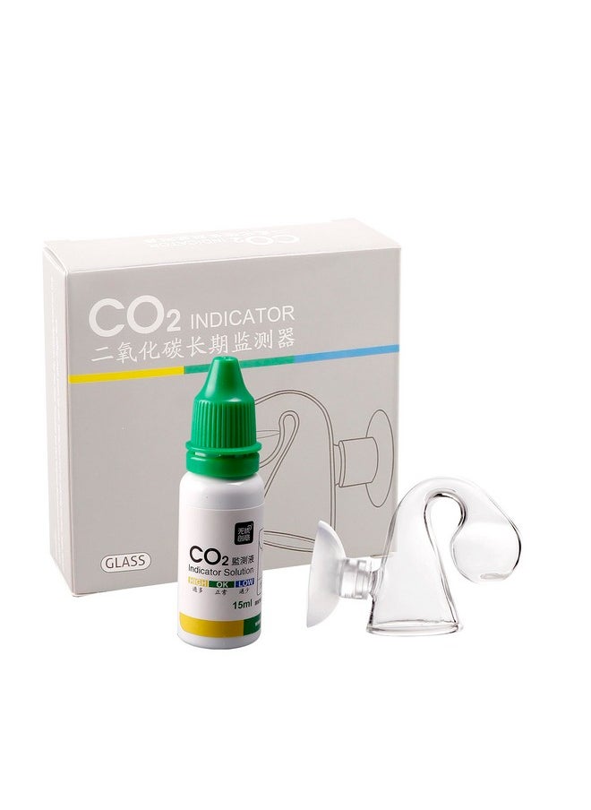 VAYINATO Vayinato Aquarium Co2 Indicator Liquid Solution (15Ml) and Drop Checker Indicator Monitor (Glass)  - Image 1
