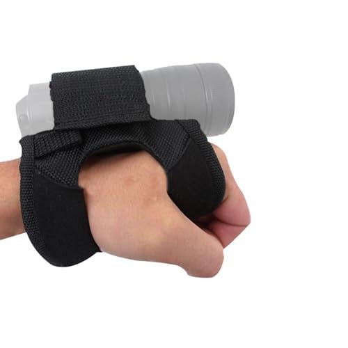 equlup Diving Light Holder, Nylon Light Glove Portable Flashlight Holder Universal Adjustable Wrist Strap Scuba Dive Accessories for Diving - Image 1