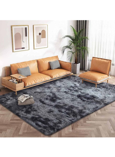 Soft Rugs Fluffy Carpets Tie-Dye Rugs for Living Room Bedroom Nursery Home Decor Non-Slip Machine Washable Carpet Home Decorative Carpet 100x160 cm Dark Gray