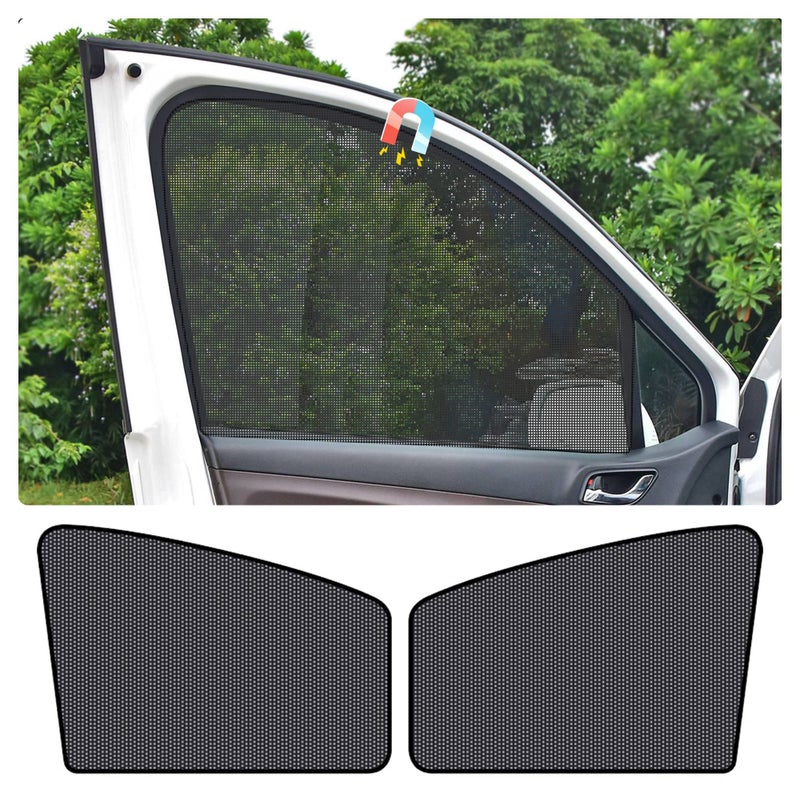KASTWAVE Car Side Window Sunshade 2 Pack Magnetic Sunscreen Car Curtains Car Privacy Curtain Front Window Car Interior Accessories Sun UV Protection for Baby Kids and Animals Protection