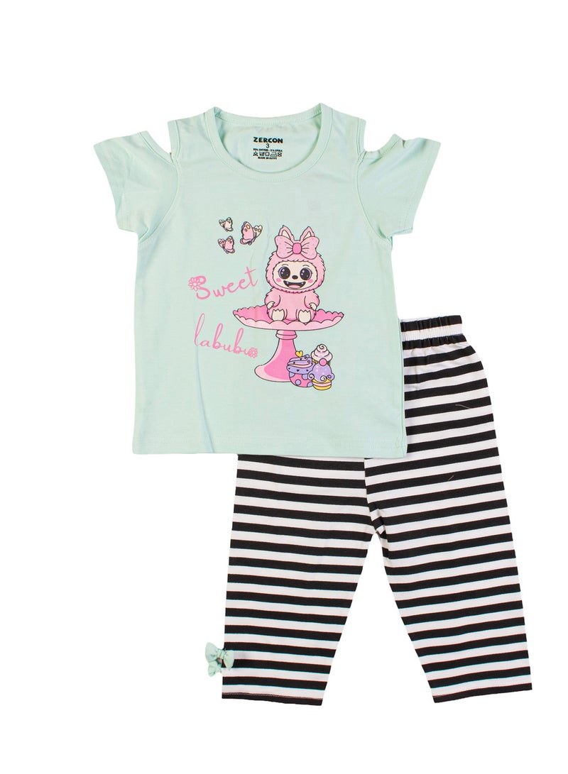Zercon Summer Pajama Set for Girls 7317 - Image 1
