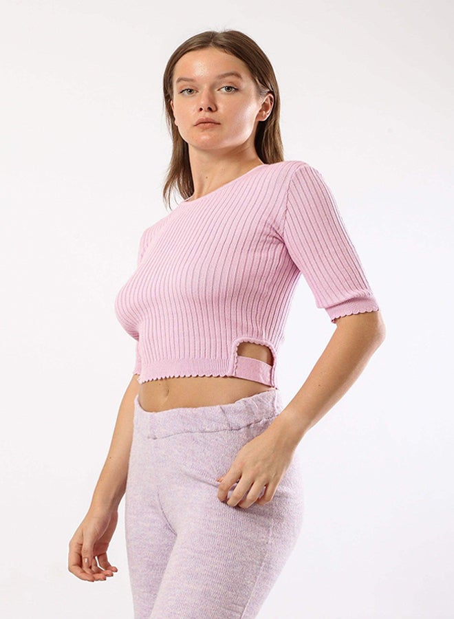 Carina Cropped Ribbed Pullover - Image 2