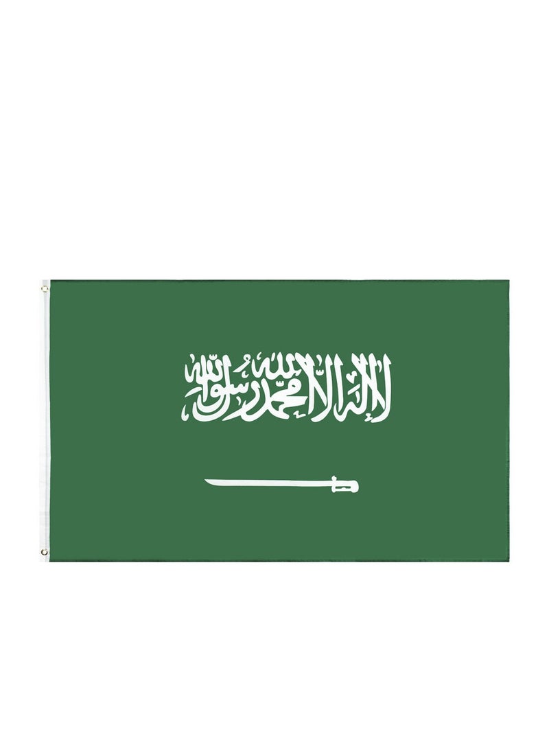 General Polyester Saudi Arabia Flag Ksa Be Proud&Show Off Your Patriotism 60x36 Cm  - Image 1