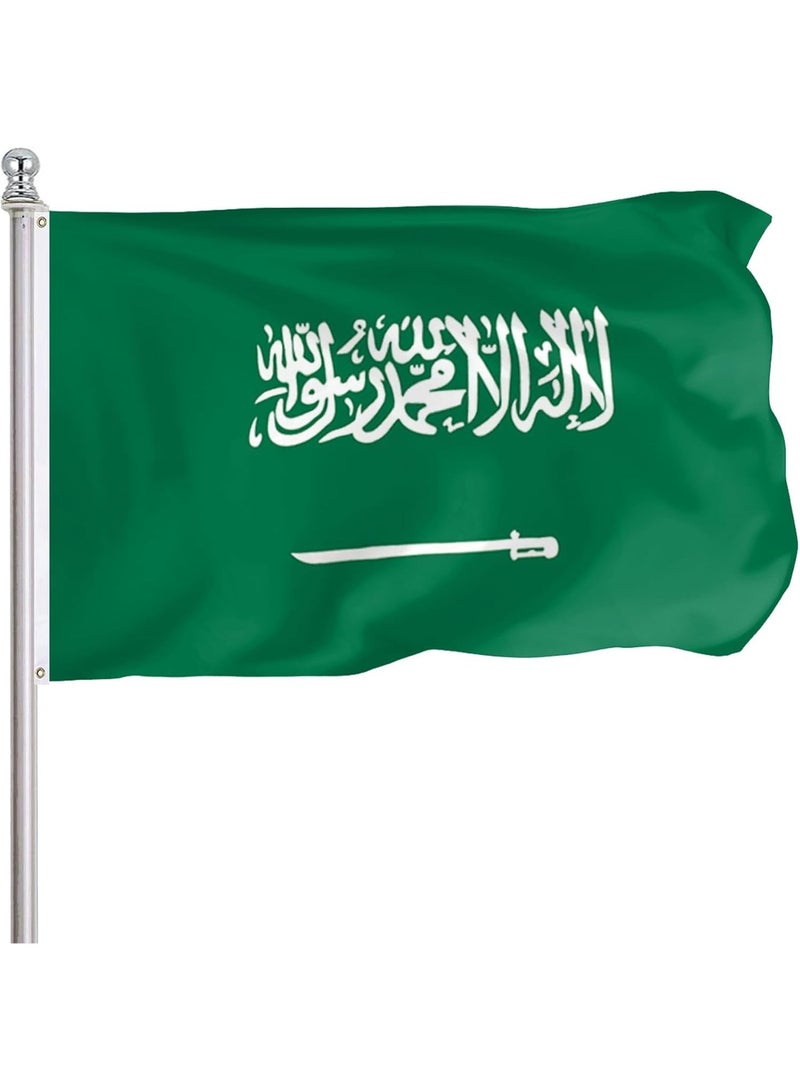 عام بوليستر علم المملكة العربية السعودية كن فخوراً وأظهر وطنيتك 60x36 سم - Image 1